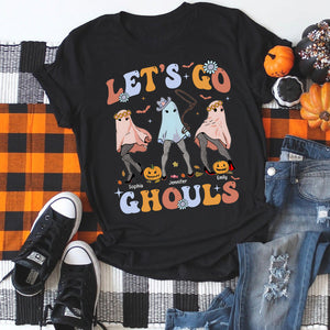 Let's Go Ghouls Personalized Horror Besties Shirt, Gift For Friend - Shirts - GoDuckee