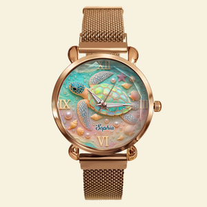 Turtle Mesh Strap Quartz Watch - Personalized Gifts For Turtle 05PGPU100725 - Quartz Watch - GoDuckee