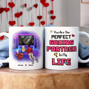 You Are The Perfect Gaming Partner In My Life, Couple Gift, Personalized Mug, Gamer Couple Mug - Coffee Mug - GoDuckee