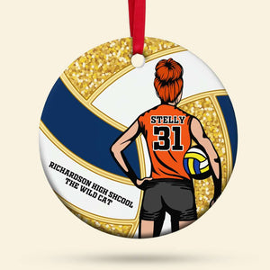 Personalized Gifts For Volleyball Players Ceramic Ornament 03ACDT111024TM - Ornament - GoDuckee