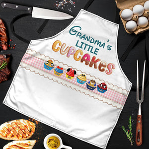 Grandma's Little Cupcakes Personalized Apron, Cute Gift For Grandma & Mom 04QHHN150124 - Apron - GoDuckee