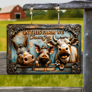 Fun Farm Animals Metal Sign - Personalized Gifts For Farmer 02qhpu200525 - Metal Signs - GoDuckee
