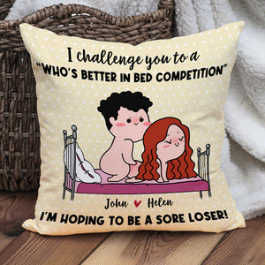 I Challenge You, Gift For Couple, Personalized Pillow, Naughty Couple Pillow, Couple Gift - Pillow - GoDuckee