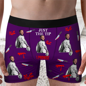 Custom Photo Gifts For Halloween Men's Boxer Just The Tip 01xqqn050824 - Boxer Briefs - GoDuckee