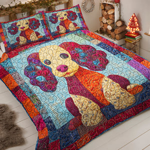 Poodles Dog Christmas Quilt Bed Set Gifts For Dog Lovers 02HUDT061124 - Blanket - GoDuckee