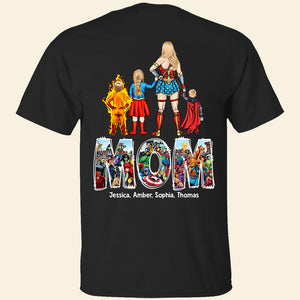 Personalized Gifts For Mom Shirt Super Mom And Kids 03ACDT250324PA - 2D Shirts - GoDuckee