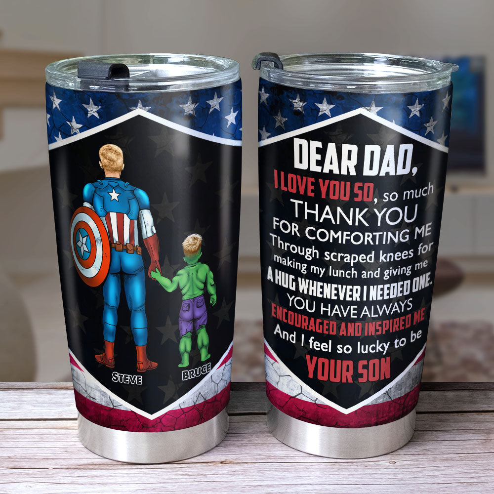 Dear Dad I Love You So Personalized Tumbler Cup, Gift For Father-6OHPO270423 - Tumbler Cup - GoDuckee