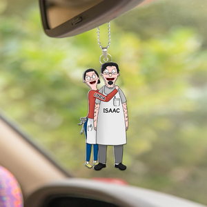 Personalized Gifts For Couple Car Ornament 01qhhu241224hg - Ornament - GoDuckee