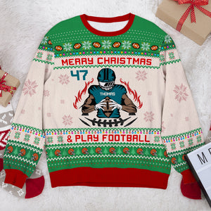 Personalized Gifts For American Football Lovers Ugly Sweater 01QNQN051024 - AOP Products - GoDuckee