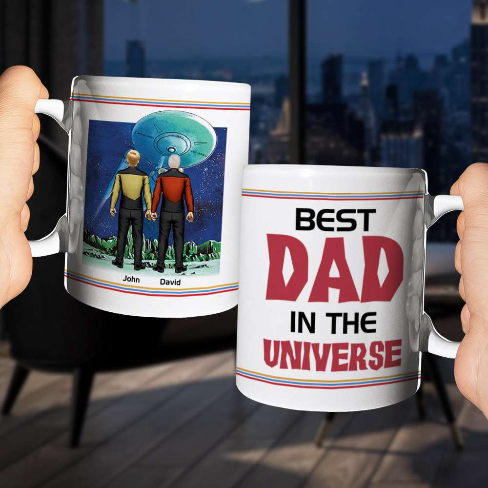 Space Best Dad In The Universe Personalized Coffee Mug DR-WHM-05dnhn190523hh - Coffee Mug - GoDuckee