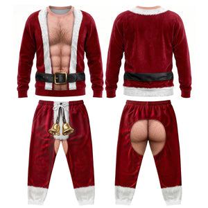 Funny Santa Set Sweatshirt & Sweatpants - Personalized Gifts For Christmas 01hutn260826