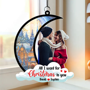 Custom Photo Gifts For Couple Suncatcher Ornament 03pgtn300824 - Ornament - GoDuckee