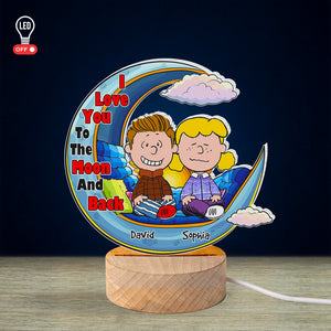 Personalized Gifts For Couple Lover Led Night Light Moon and Back 05XQDT201224HH - Led Night Light - GoDuckee