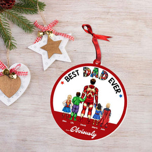 Best Dad Ever Obviously 06qhhn151123tm Personalized Acrylic Ornament - Ornament - GoDuckee