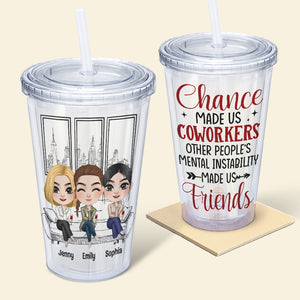 Personalized Funny Coworkers Acrylic Tumbler Gift For Colleague - Tumbler Cup - GoDuckee