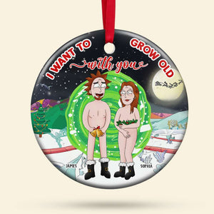 Personalized Gifts For Couple Ornament, Naughty Couple & Christmas Night 02napu150724hg - Ornament - GoDuckee