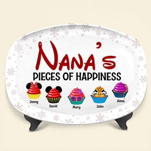 Nana's Pieces Of Happiness, Personalized 04OHTN261023QN Resin Plate, Christmas Gift For Family - Resin Plate - GoDuckee