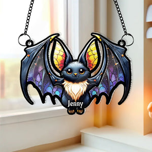 Personalized Bat Halloween Round Stained Suncatcher 03TOMH220824 - Ornament - GoDuckee