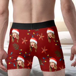 Custom Photo Gifts For Couple Boxer Briefs Christmas 04XQMH110924 - Boxer Briefs - GoDuckee