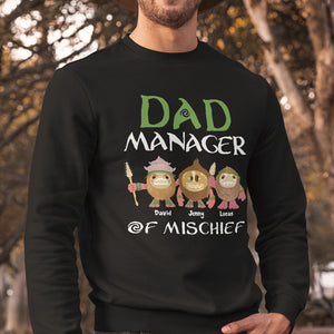 Dad Manager Of Mischief Shirt, Personalized Shirt, Gifts For Dad, Mischief Family Shirts, Funny Family Shirt, Creative Family Outfit - Shirts - GoDuckee