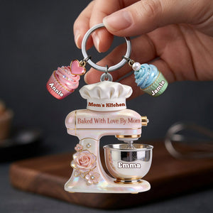 Baking Mom Acrylic Tag Keychain - Personalized Gifts For Mother 01pglu260326 - Keychains - GoDuckee