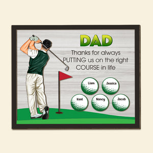 Personalized Gifts For Dad Wood Sign The Right Course 05napu030224 - Wood Signs - GoDuckee