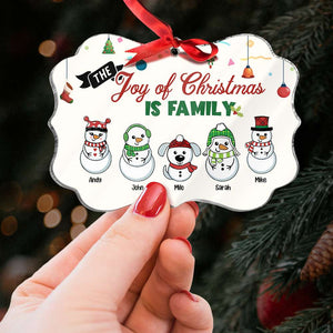 The Joy Of Christmas Is Family, Gift For Family, Personalized Ornament, Snowball Family Ornament, Christmas Gift 02PGHN200723 - Ornament - GoDuckee
