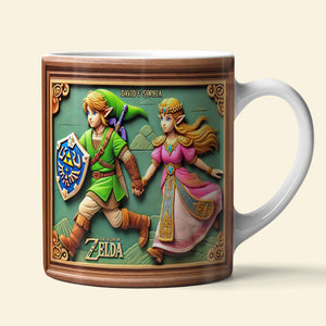 Personalized Gift For Game Loving Couple White Mug, Adventurer & His Princess 04QHDT231224 - Coffee Mug - GoDuckee