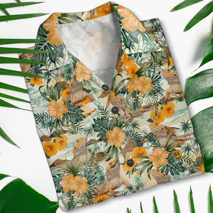 Custom Lizard, Iguana, Bearded Dragon, Anole, Gecko,... Photo, Personalized Hawaiian Shirt With Tropical Pattern, Upload Any Pet Photo, - Hawaiian Shirts - GoDuckee