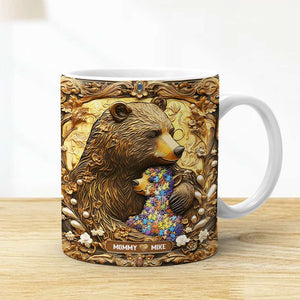 Personalized Gifts For Mom Coffee Mug, Autism Mama Bear 02TGMH240225 - Coffee Mug - GoDuckee