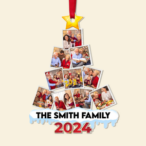 Personalized Gifts For Family, Acrylic Family Photo Christmas Ornament 06HUPU250924 - Ornament - GoDuckee