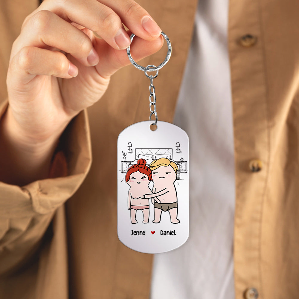 Sex, Weights And Protein Shakes Personalized Gym Couple Keychain Gift -  GoDuckee