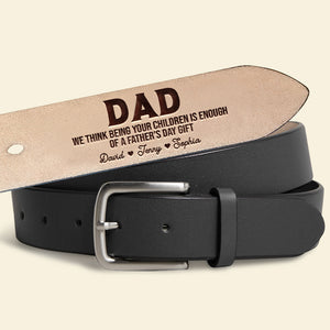 Personalized Gifts For Dad Secret Message Men's Belt 01NATN080424 Father's Day - Belts - GoDuckee