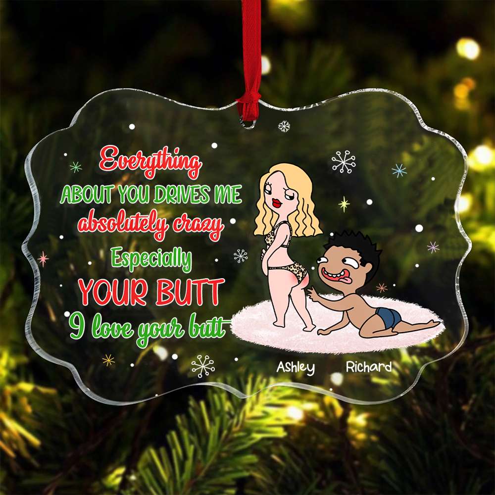 Gift For Couple, Personalied Medallion Acrylic Ornament, Christmas Gift 05TOHN091123hh - Ornament - GoDuckee