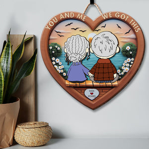 Personalized Gift For Couple Wood Sign Couple Holding Hands 04OHQN051224HG - Wood Sign - GoDuckee