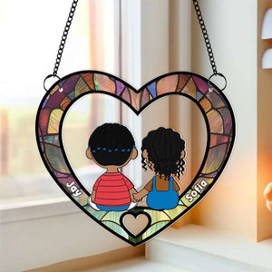 Personalized Gifts For Couple Suncatcher Ornament 02OHMH061224HG - Ornament - GoDuckee