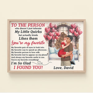 I'm So Glad I Found You, Personalized Canvas, Gifts For Funny Couple - Poster & Canvas - GoDuckee