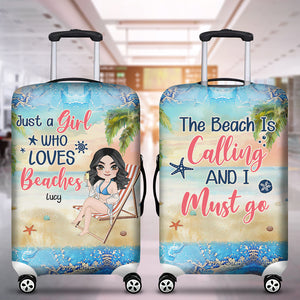 Just A Girl Who Love Beaches, Gift For Summer Girl, Personalized Luggage Cover, Sun Tan Girl Luggage Cover, Summer Gift - Tote Bag - GoDuckee