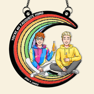 Personalized Gifts For LGBT Couple Suncatcher Ornament 03kapu210624hh - Ornament - GoDuckee