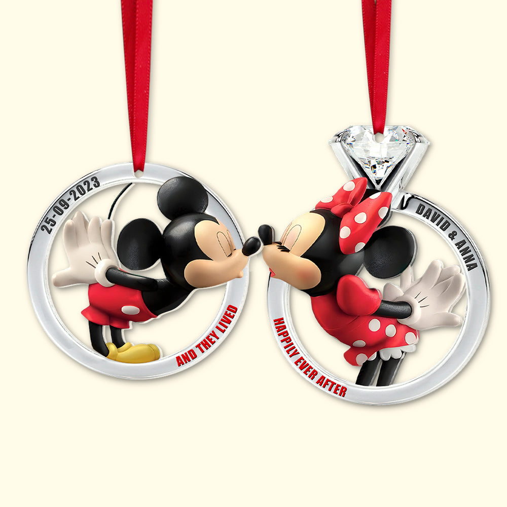 Set Of 2 Personalized Ornaments For Couple, PW-02QHTN280923, Christmas Gift, Anniversary Gift Ideas - Ornament - GoDuckee