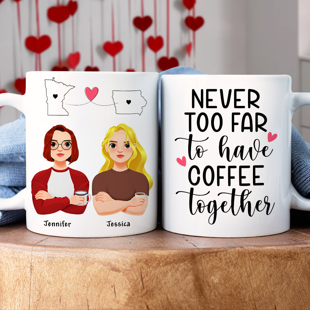 Personalized Gift For Long Distance Relationship White Mug 04TOQN231124PA - Coffee Mug - GoDuckee