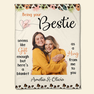 A Hug From Me To You, Personalized Blanket, Best Friend Gifts - Blanket - GoDuckee