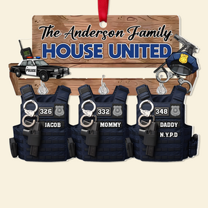 Personalized Gift For Police Family Christmas Ornament 02HUPU181024 - Ornament - GoDuckee