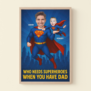 Super Dad Canvas Print - Custom Photo Gifts For Dad 02topu210525 - Poster & Canvas - GoDuckee
