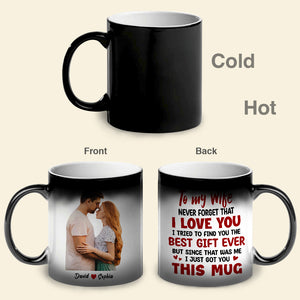 I Love You, Custom Couple Photo Magic Mug, Gift For Wife, Gift For Her, Valentine's Gifts - Magic Mug - GoDuckee