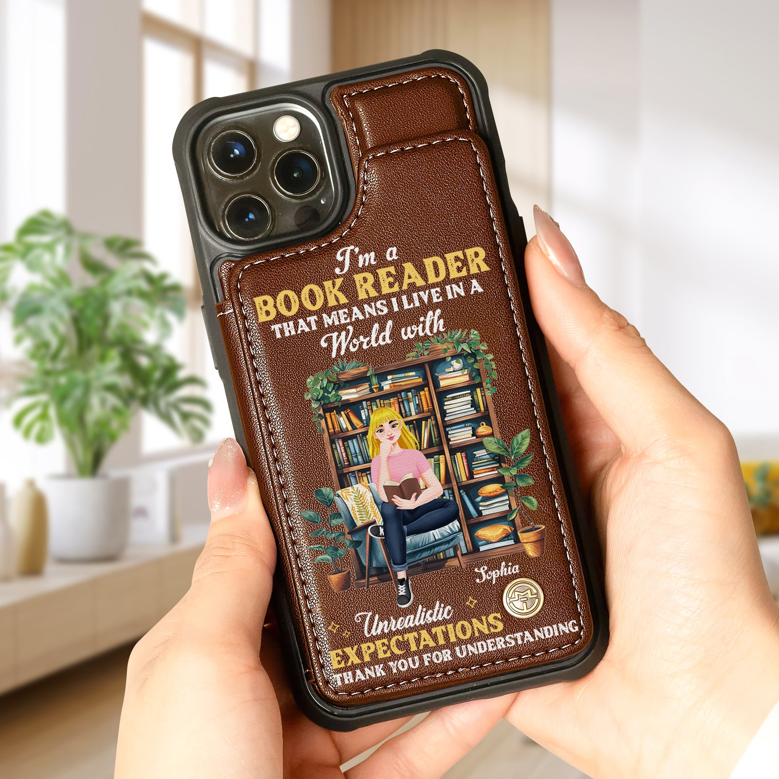 Personalized Gifts For Book Lovers Leather Flip Wallet Phone Case 04xqtn240225pa I'm A Book Reader - Phone Case - GoDuckee