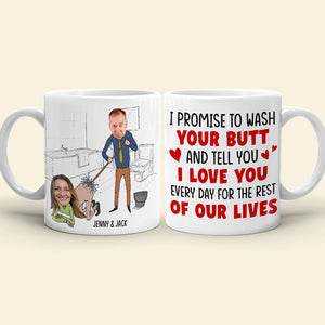 Tell You I Love You Every Day For The Rest Of Our Lives, Funny Custom Couple Face Coffee Mug, Gift For Couple, Valentine's Gift - Coffee Mug - GoDuckee