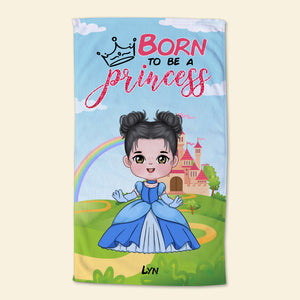 Born To Be Princess, Personalized Beach Towel TZ-02PGPU121023HA, Gift For Kids - Beach Towel - GoDuckee