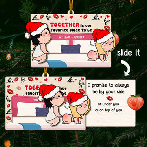 Personalized Gifts For Couple Christmas Wooden Slider Ornament, Funny Rude Gift For Partner 01QHDT141024HH - Ornament - GoDuckee