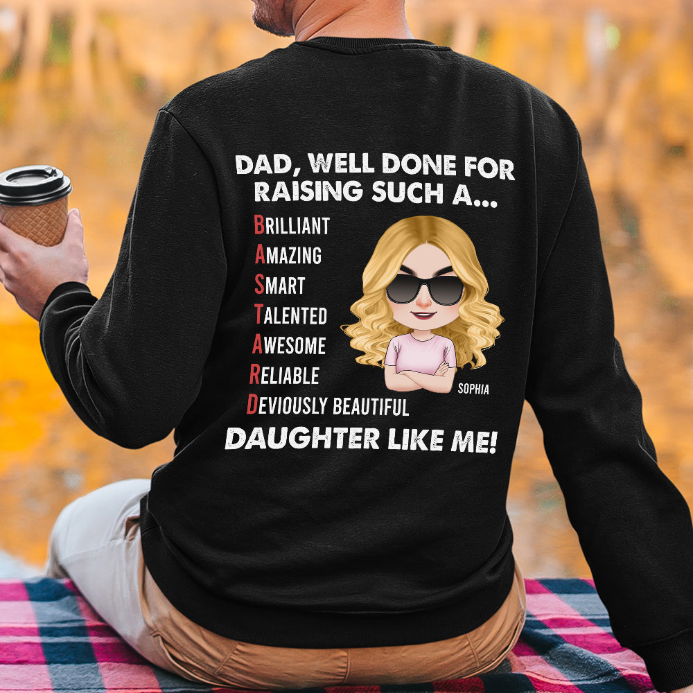 GoDuckee Girl Dad, Gift for Dad, Personalized Shirt, Daughter and Dad Shirt, Father's Day Gift